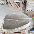 Seagrass Fossil Limestone Vessel Sink 16x20 Rustic Natural Stone Polished Interior