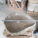Seagrass Fossil Limestone Vessel Sink 16x20 Rustic Natural Stone Polished Interior
