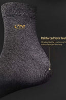 Seamless Toe Dress Socks, 5 Pairs Cotton Blend Unisex Size 7-12