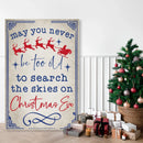 Search The Skies Christmas Metal Sign