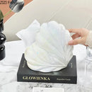 Seashell white & silver heart feather ceramic tissue box bedroom decor