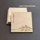 Seattle Skyline Wood Coasters