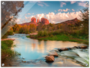 Sedona River Print Metal Wall Art – Arizona Red Rock Canyon Scenic Decor