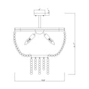 Seguis 3-Light Weathered White Chandelier with Wood Beads