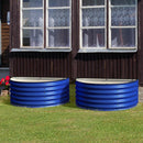 17" Tall Decorative Semi-circle Raised Garden Bed in Cobalt Blue