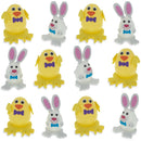 Set of 12 Chick and Bunny Easter Eggs 2.5 Inches