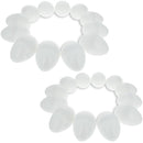 Set of 24 White Plastic Easter Eggs 2.25 Inches