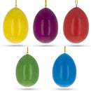 Set of 5 Wooden Egg Shaped Matryoshka Nesting Doll Ornaments