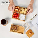 DecorBites™ Bamboo Wood Lid Glass Snack Storage Jar | Stylish Container for Snacks and Dried Fruits