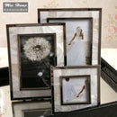 Set of 3 golden alloy shell photo frames bedroom desk decor