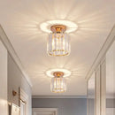 Set of 4 black & gold crystal mini ceiling lights for living room