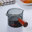 Set of 4 colorful double mouth glass measuring cups kitchen scale mug