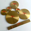 Set of 6 brushed brass ceiling plate lamp bases kitchen diy kit