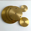 Set of 6 brushed brass ceiling plate lamp bases kitchen diy kit