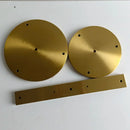 Set of 6 brushed brass ceiling plate lamp bases kitchen diy kit