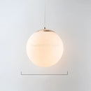 Set of 6 frosted glass ball pendant lights for living room