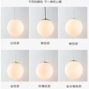 Set of 6 frosted glass ball pendant lights for living room