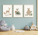 Woodland Animals Prints - Luster Paper Nursery Wall Art Prints