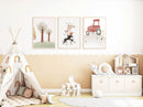 Baby Safari Animals Prints - Luster Paper Nursery Wall Art Prints