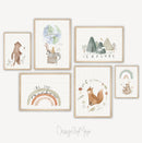 Baby Safari Animals Prints - Luster Paper Nursery Wall Art Prints