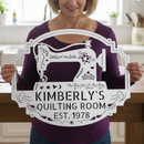 Custom Metal Wall Art - Personalized Sewing & Quilting Sign