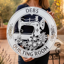 Custom Metal Wall Art - Personalized Sewing and Quilting Sign