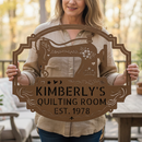 Custom Metal Wall Art - Personalized Sewing & Quilting Sign