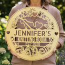 Custom Metal Wall Art - Personalized Crochet Sign