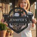Custom Metal Wall Art - Personalized Sewing Sign