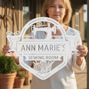 Custom Metal Wall Art - Personalized Sewing Sign