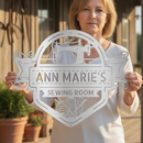 Custom Metal Wall Art - Personalized Sewing Sign
