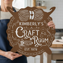 Custom Metal Wall Art - Personalized Crochet Sign