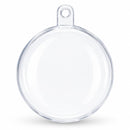 Set of 6 Mini Clear Plastic Ball Ornaments 1.92 Inches (49 mm)