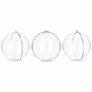 Set of 3 Clear Plastic Ball Ornaments 4.7 Inches