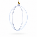 Set of 3 Clear Plastic Egg Ornaments 3.4 Inches (86 mm)