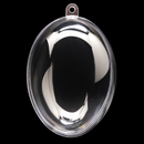 Set of 3 Clear Plastic Egg Ornaments 3.4 Inches (86 mm)
