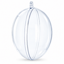Set of 3 Clear Plastic Egg Ornaments 4.35 Inches (100 mm)