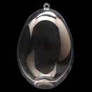Set of 3 Clear Plastic Egg Ornaments 5.9 Inches (150 mm)