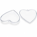 Set of 3 Clear Plastic Hearts Ornaments 2.45 Inches (62 mm)