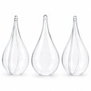 Set of 3 Clear Plastic Waterdrop Ornaments 4.3 Inches (109 mm)