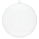 Set of 3 Clear Plastic Disc Ornaments 4.5 Inches (110 mm)