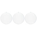 Set of 3 Clear Plastic Disc Ornaments 4.5 Inches (110 mm)