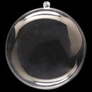 Set of 3 Clear Plastic Disc Ornaments 4.5 Inches (110 mm)