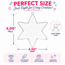 Set of 3 Clear Plastic Hexagon Ornaments 4 Inches