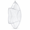 Set of 3 Clear Plastic Hexagon Ornaments 4 Inches