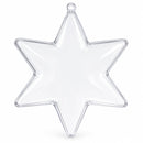 Set of 3 Clear Plastic Hexagon Ornaments 4 Inches