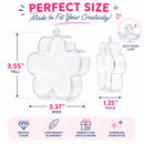 Clear Plastic Flower Ornament  3.55 Inches (90 mm)