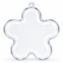 Clear Plastic Flower Ornament  3.55 Inches (90 mm)