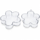 Clear Plastic Flower Ornament  3.55 Inches (90 mm)