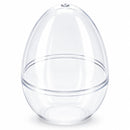 Set of 3 Clear Plastic Standing Egg Ornaments 3.58 Inches (91 mm)